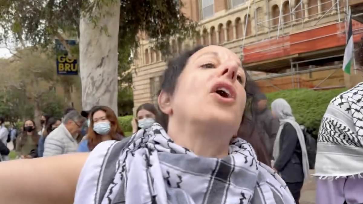 Shocking moment pro-Palestine protester tells counter-demonstrator ‘You’re just a white person, we don’t like white people’ at UCLA, as protests continue to roil US [Video]