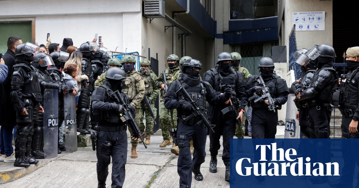 ‘It’s madness’: police in Ecuador raid Mexican embassy  video report | World news
