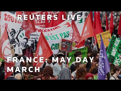 LIVE: French labor unions join May Day march in Paris [Video]