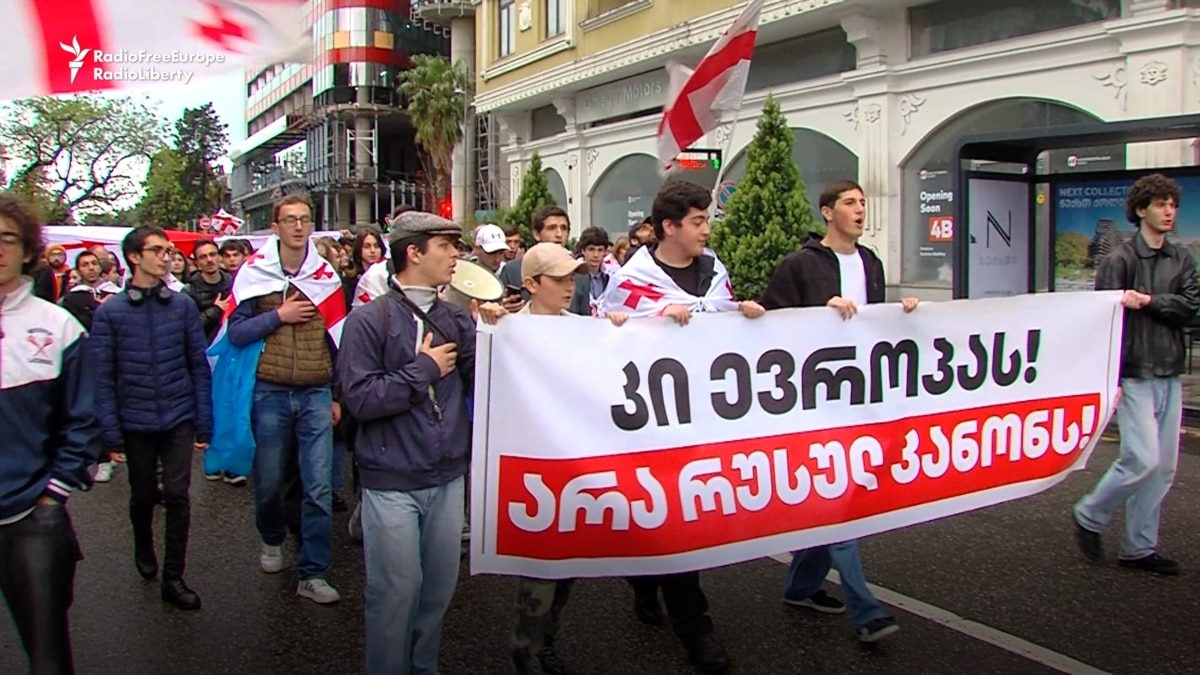 Students Protest ‘Foreign Agents’ Law In Georgia’s Second City [Video]