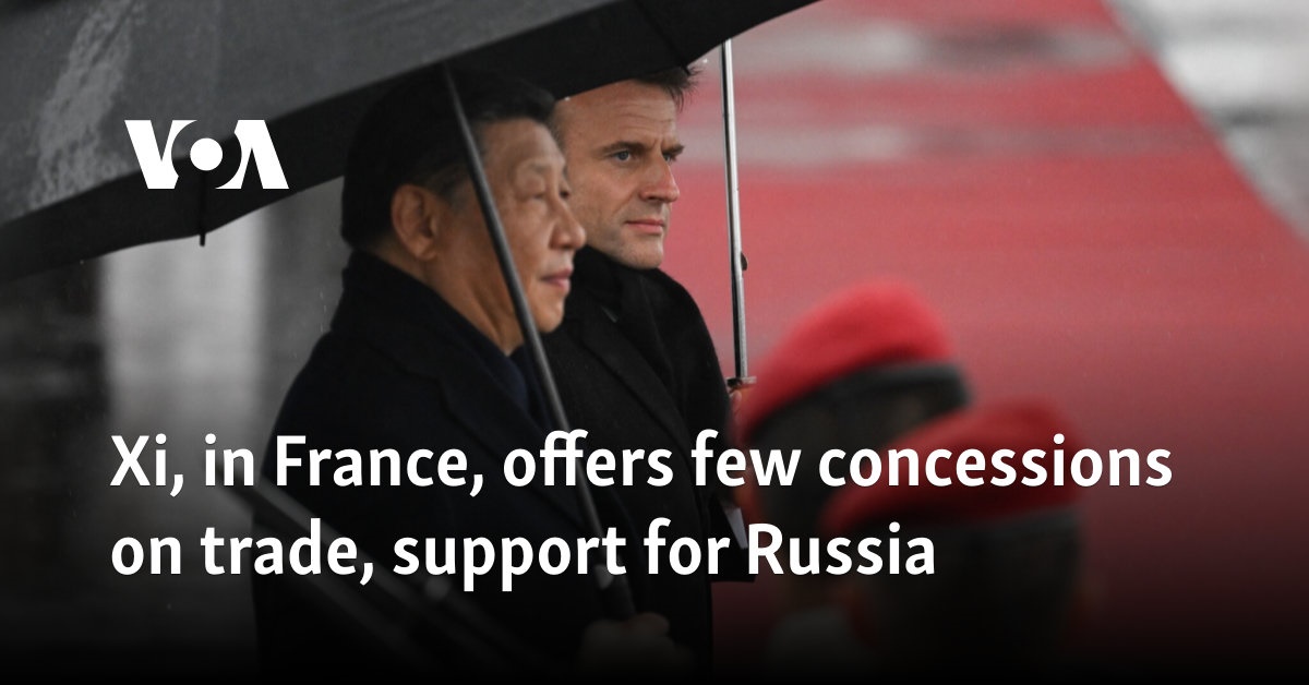 Xi, in France, offers few concessions on trade, support for Russia [Video]