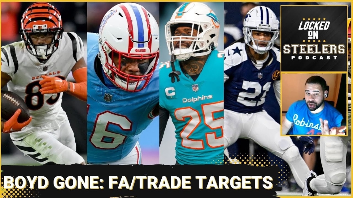 Steelers’ Trade/FA Targets after Tyler Boyd Signs w/Titans | Xavien Howard or Stephon Gilmore at CB? [Video]