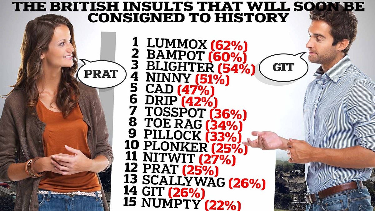 Del Boy won’t be pleased! Study reveals the British insults that will soon be consigned to history including ‘prat’, ‘plonker’ and ‘numpty’ – so, is your favourite at risk of dying out? [Video]