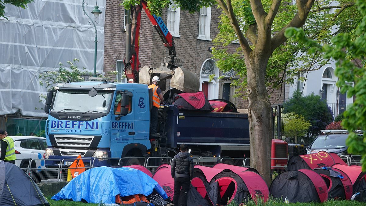 Dublin destroys its latest tent city as Ireland struggles to cope with migrant influx blamed on Britain’s Rwanda policy [Video]