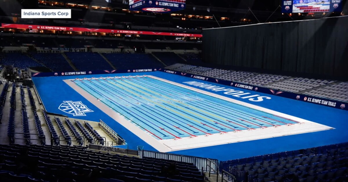 Construction on Lucas Oil Stadium pool for USA Swimming Trials to begin [Video]