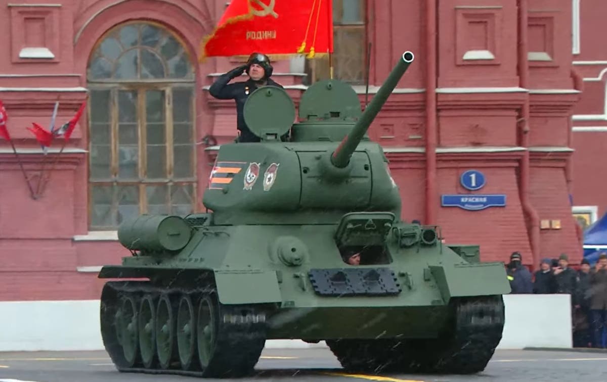 Putin marks Russias Victory Day parade with single tank for second year running [Video]