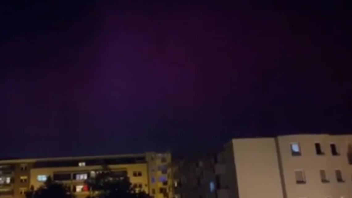 Northern Lights over Czech Republic | Raw video