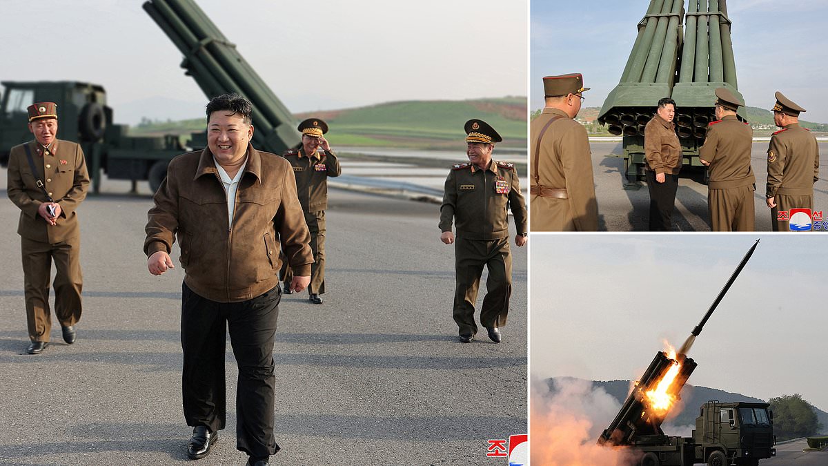 Kim Jong Un beams at test of new rocket system amid fears he is gearing up to supply Putin with more arms for Ukraine war [Video]