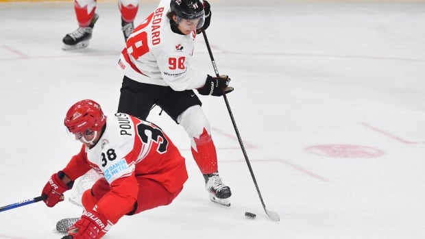 Bedard scores another pair to lead Canada to win over Denmark at hockey world championships [Video]