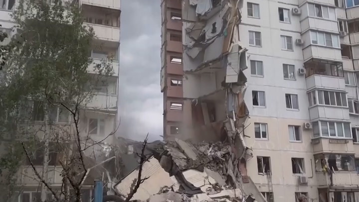 Russian apartment block collapses in Belgorod explosion | News [Video]