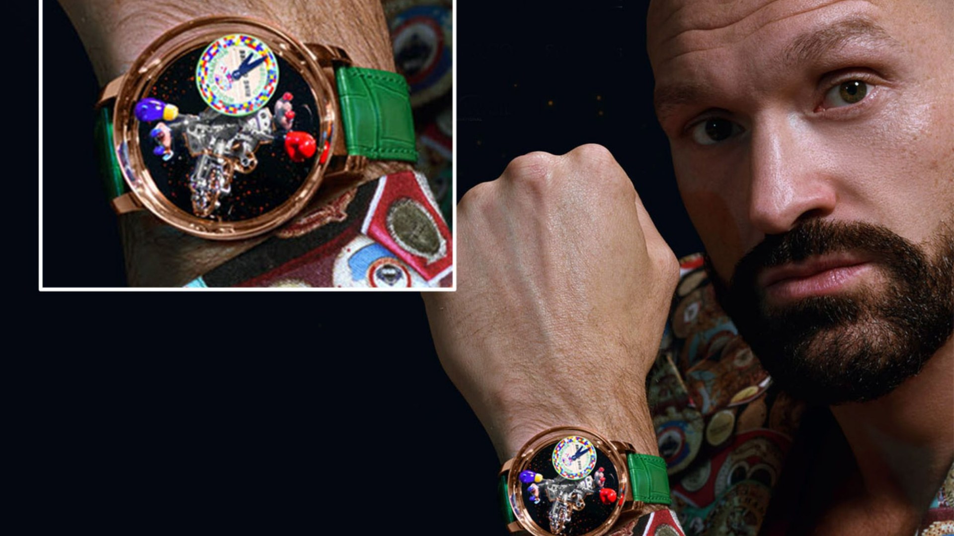 Tyson Fury models dazzling Jacob & Co ‘Ring Of Fire’ watch ahead of Usyk with ‘piece of boxing history’ set for auction [Video]