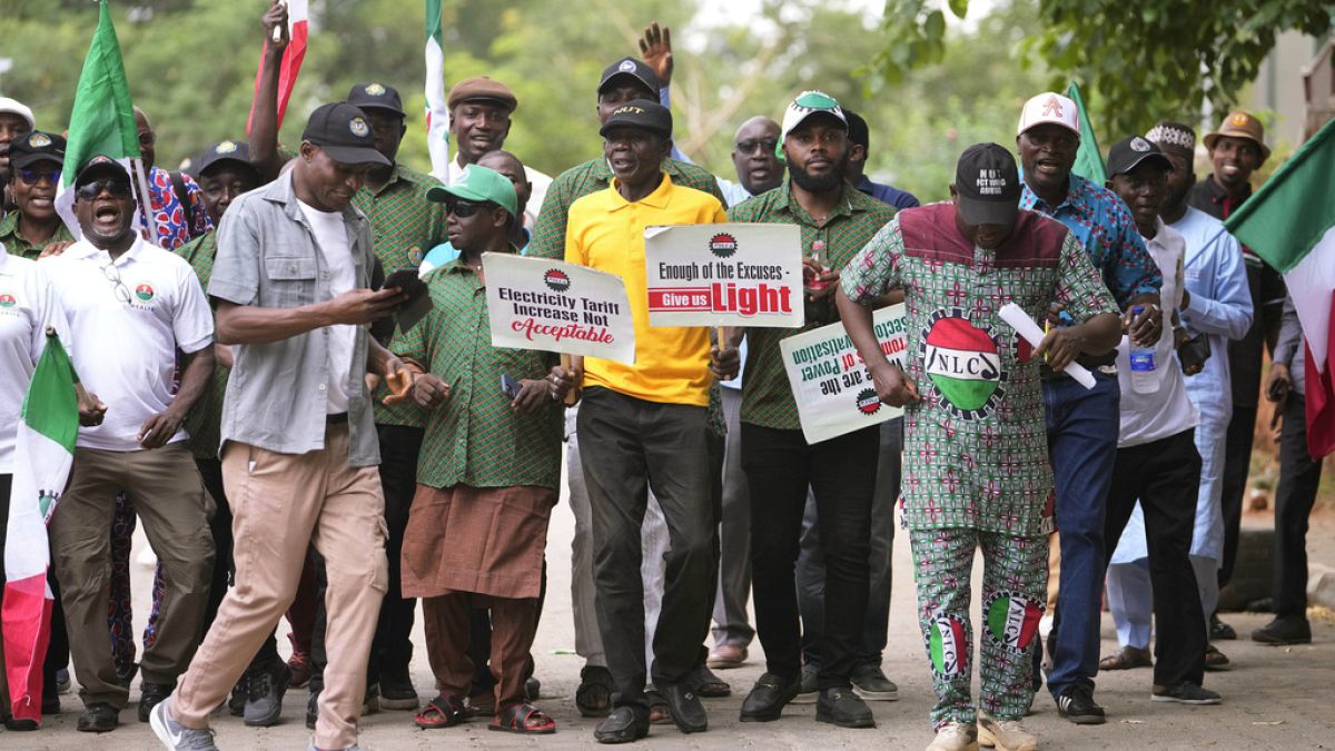 Video. Labour unions protest in Nigeria over rise in electricity prices [Video]