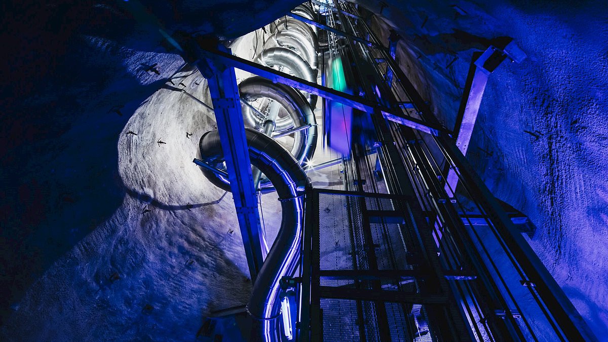 Pictured: The world’s longest underground slide, which is hidden inside a MOUNTAIN in Graz in Austria [Video]