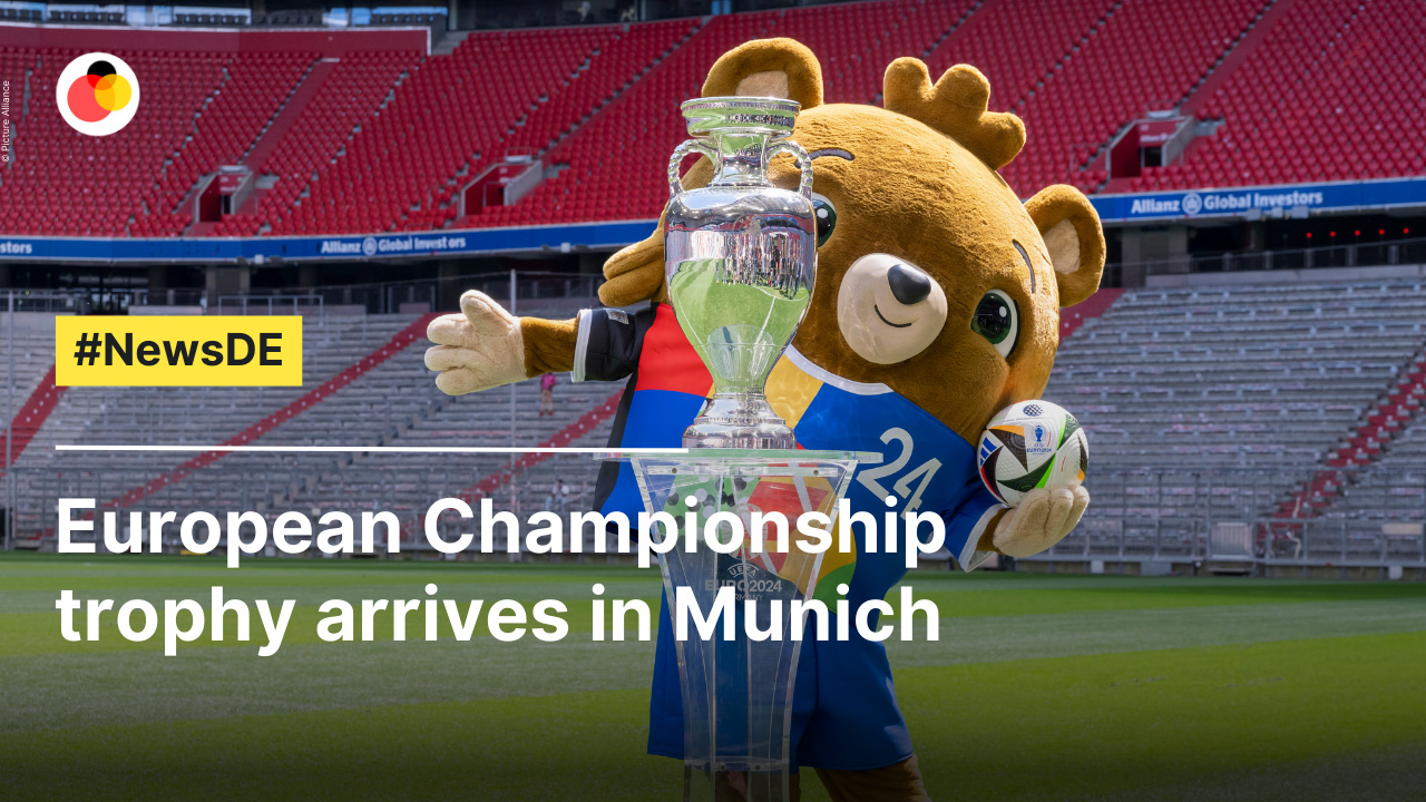 European Championship trophy arrives in Munich [Video]