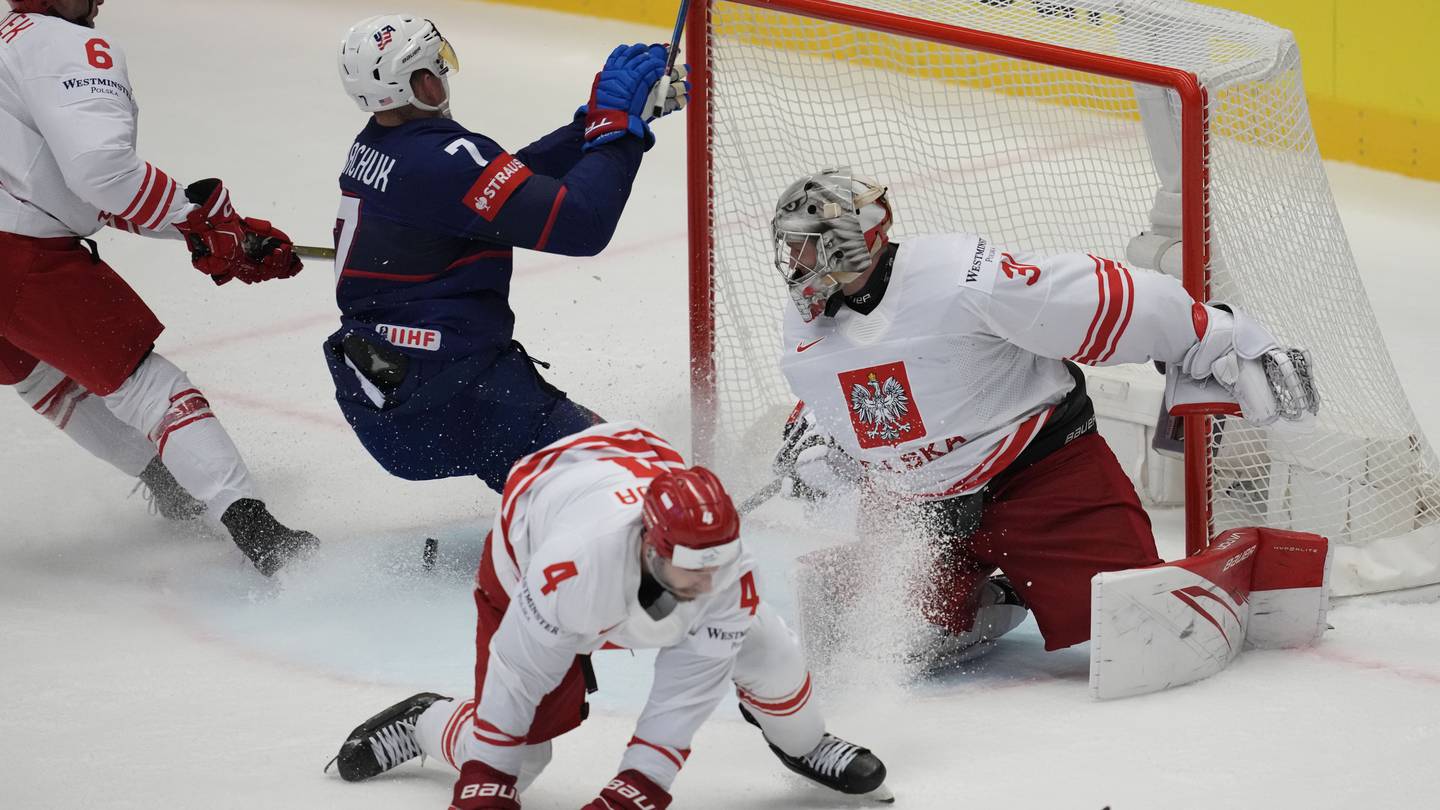 Brady Tkachuk has goal, 3 assists in US 4-1 win over Poland at men’s hockey world championship  Boston 25 News [Video]