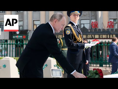 Russian President Putin lays flowers at WWII memorial in Harbin during state visit to China [Video]