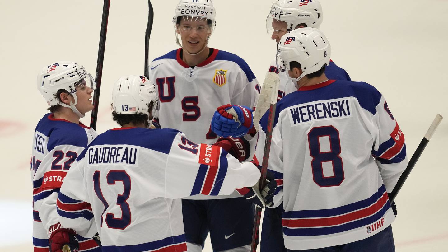 United States routs Kazakhstan 10-1 at hockey world championship  Boston 25 News [Video]