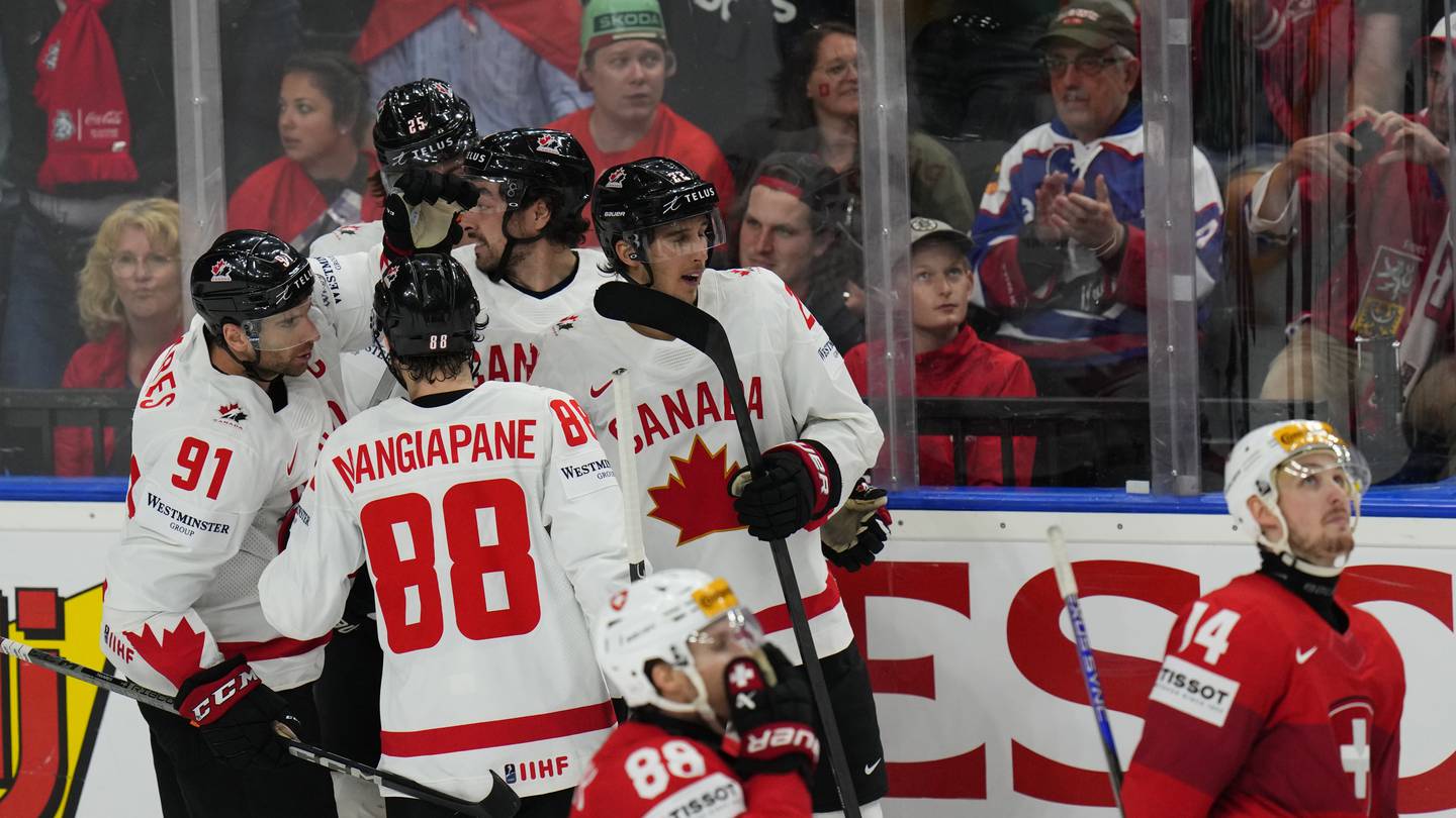 Canada edges Switzerland 3-2, United States routs Kazakhstan 10-1 at hockey world championship  WSOC TV [Video]