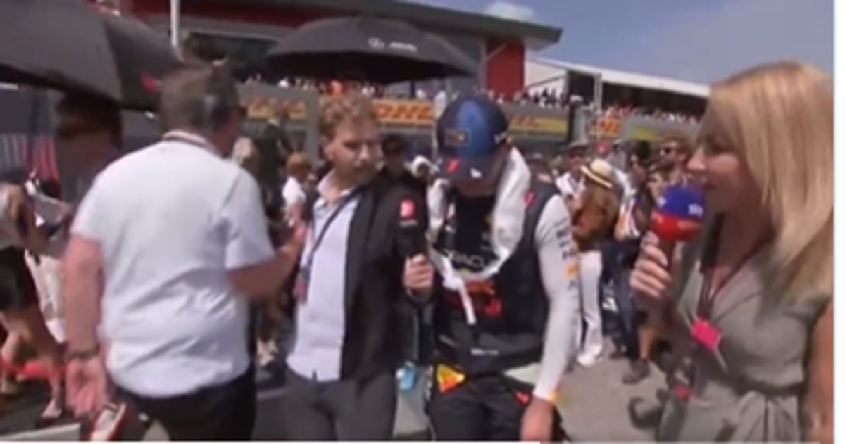 F1 reporter manhandled off Imola grid by security while interviewing Max Verstappen [Video]