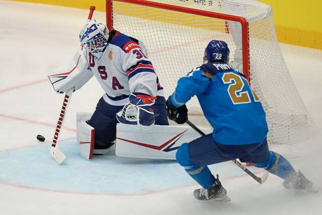 Penguins goaltender Alex Nedeljkovic guides United States to route of Kazakhstan [Video]