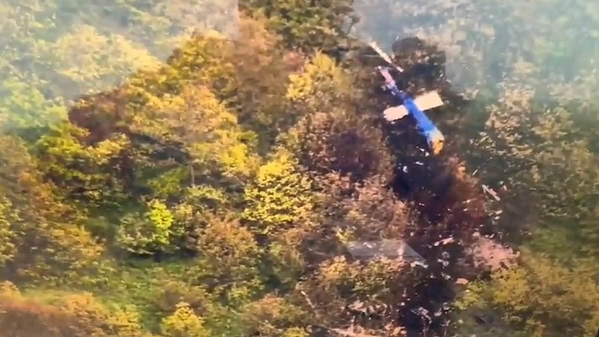 Iranian president Ebrahim Raisi, 63, is confirmed dead after ‘no sign of life’ was found at helicopter crash site – as drone footage shows aircraft slammed into mountainside [Video]