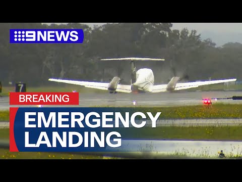 Plane lands successfully at NSW airport following landing gear failure | 9 News Australia [Video]