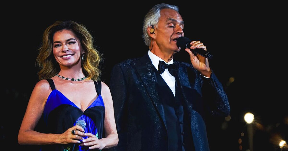 Andrea Bocelli and Shania Twain duet From This Moment On in new concert footage | Music | Entertainment [Video]