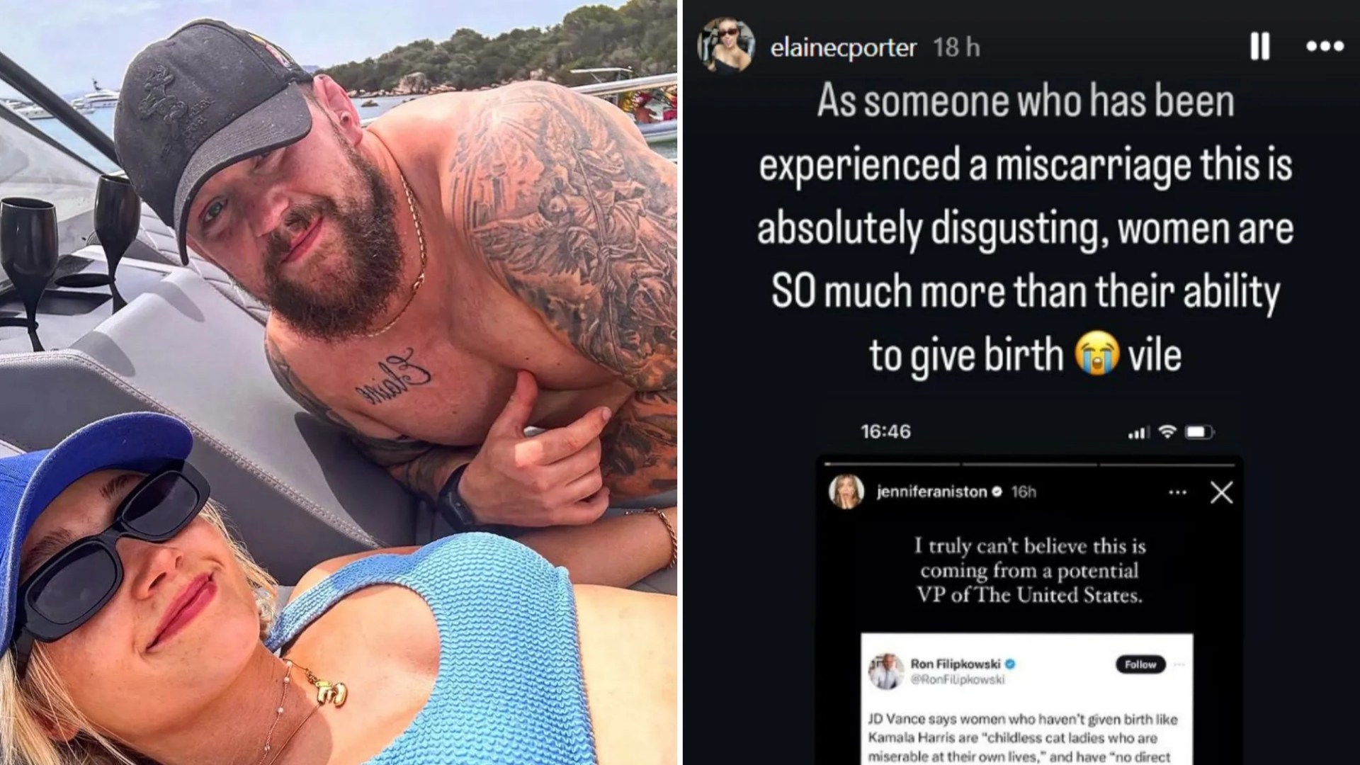 ‘Her strength astounds me’ – Andrew Porter pays emotional tribute to his wife Elaine after her brave miscarriage reveal [Video]